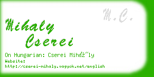 mihaly cserei business card